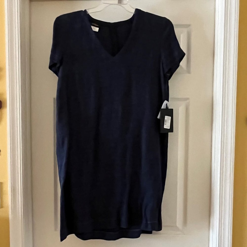 Les Copains blue denim dress BVM Spa 98% Linen